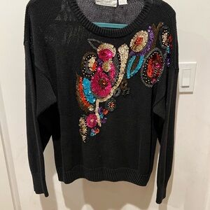 Embellished Black Sweater